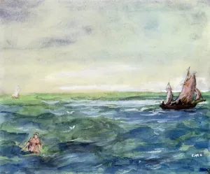 Seascape with Bather by Edouard Manet Oil Painting