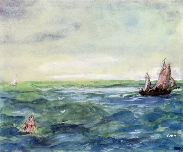 Seascape with Bather