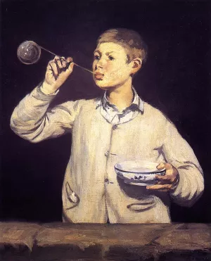 Soap Bubbles by Edouard Manet Oil Painting