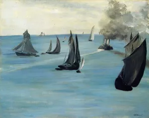 Steamboat also known as Seascape, Calm Weather by Edouard Manet - Oil Painting Reproduction