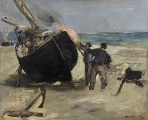 Tarring the Boat by Edouard Manet Oil Painting