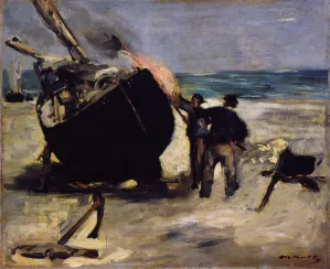 Tarring the Boat by Edouard Manet Oil Painting