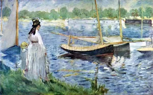 The Banks of the Seine at Argenteuil by Edouard Manet Oil Painting