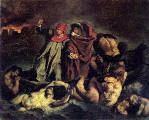 The Barque of Dante after Delacroix