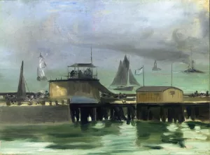 The Jetty at Boulogne painting by Edouard Manet