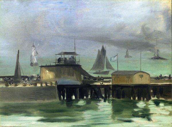 Main Product Photo of The Jetty at Boulogne Painting by Edouard Manet