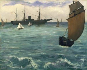 The 'Kearsarge' at Boulogne by Edouard Manet Oil Painting