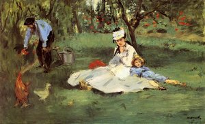 The Monet Family in the Garden