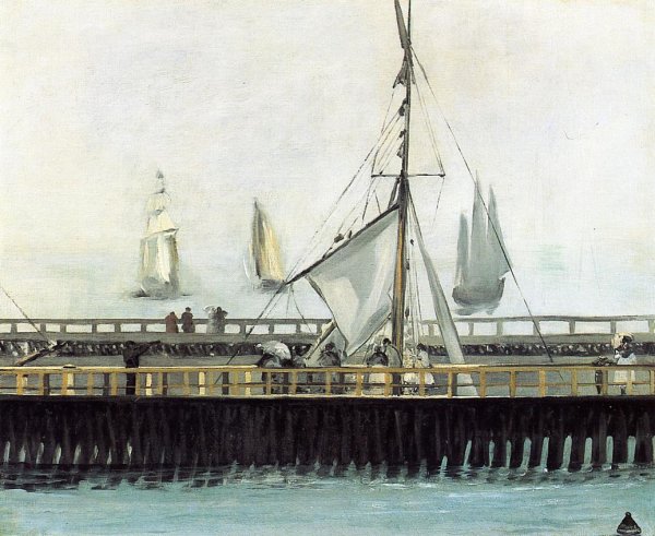 Main Product Photo of The Pier at Boulogne Painting by Edouard Manet