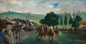 The Races at Longchamp by Edouard Manet Oil Painting