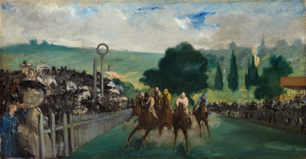 Main Product Photo of The Races at Longchamp  Painting by Edouard Manet