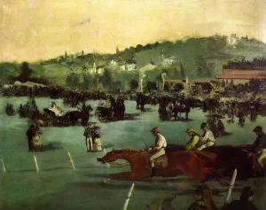 The Races in the Bois de Boulogne by Edouard Manet - Oil Painting Reproduction