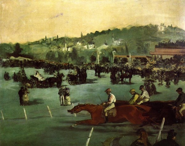 Main Product Photo of The Races in the Bois de Boulogne Painting by Edouard Manet