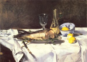 The Salmon Oil painting by Edouard Manet