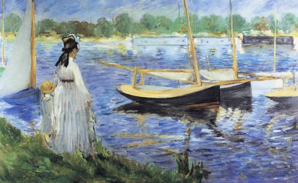 Main Product Photo of The Seine at Argenteuil Painting by Edouard Manet