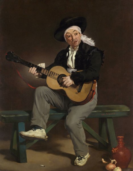 The Spanish Singer  by Edouard Manet - Hand-Painted Oil Painting Reproduction