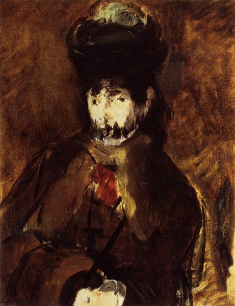 Veiled Young Woman by Edouard Manet - Hand-Painted Oil Painting Reproduction