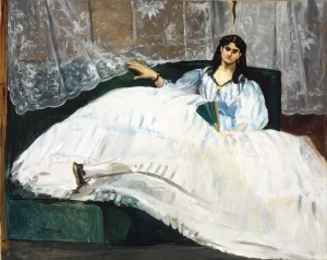 Woman With A Fan by Edouard Manet Oil Painting