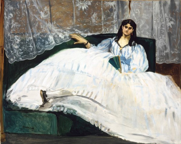 Woman With A Fan by Edouard Manet - Hand-Painted Oil Painting Reproduction