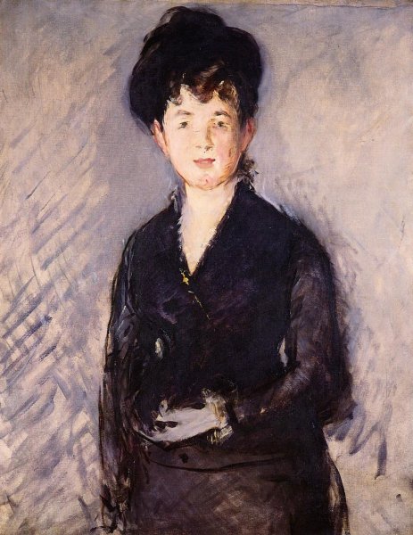 Woman with a Gold Pin by Edouard Manet - Hand-Painted Oil Painting Reproduction