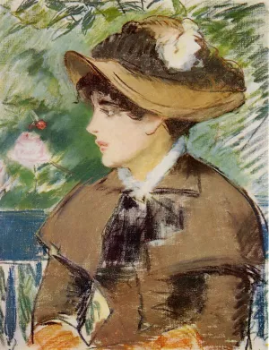 Young Girl on a Bench by Edouard Manet - Oil Painting Reproduction