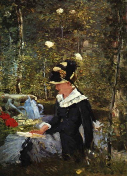 Young Girl on the Threshold of the Garden at Bellevue by Edouard Manet - Hand-Painted Oil Painting Reproduction
