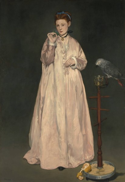 Young Lady in 1866  by Edouard Manet - Hand-Painted Oil Painting Reproduction