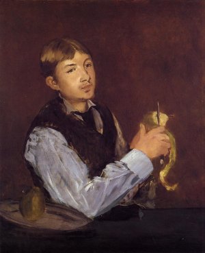 Young Man Peeling a Pear also known as Portrait of Leon Leenhoff