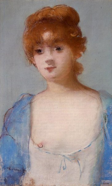 Young Woman in a Negligee by Edouard Manet - Hand-Painted Oil Painting Reproduction