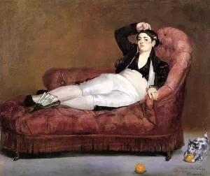 Young Woman Reclining Oil painting by Edouard Manet