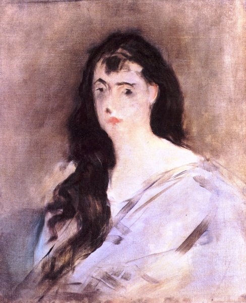 Young Woman with Disheveled Hair by Edouard Manet - Hand-Painted Oil Painting Reproduction