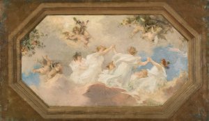 Ronde des bacchantes by Edouard Michel-Lancon Oil Painting