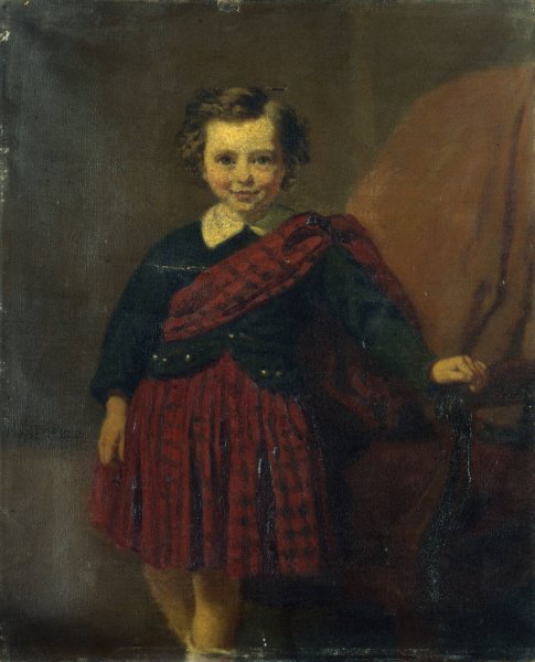 Portrait de petit garcon  by Edouard Moyse - Hand-Painted Oil Painting Reproduction