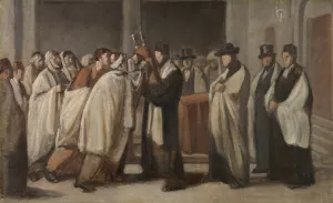 Sabbath Service by Edouard Moyse Oil Painting