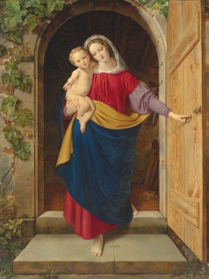 Madonna And Child by Edouard Steinbruck Oil Painting