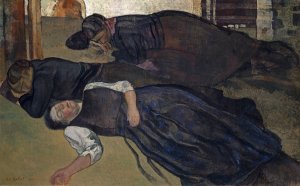 Sleeping Women by Edouard Vallet Oil Painting
