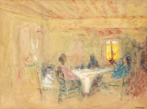 A Table by Edouard Vuillard Oil Painting