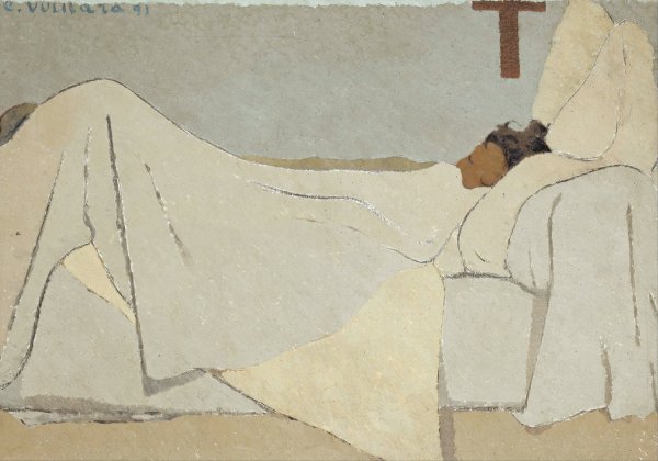 Au lit In Bed 1891 by Edouard Vuillard - Hand-Painted Oil Painting Reproduction