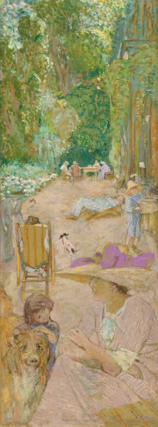 Aux Pavillons a Cricqueboeuf. Devant La Maison by Edouard Vuillard Oil Painting