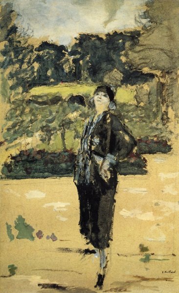 Main Product Photo of Black Dress Painting by Edouard Vuillard