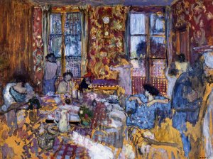 Breakfast at Villerville Oil painting by Edouard Vuillard