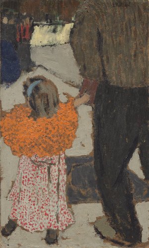Child Wearing a Red Scarf Oil painting by Edouard Vuillard