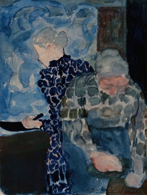 Deux Femmes dans Interieur by Edouard Vuillard Oil Painting