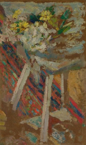Flowers On A Stool by Edouard Vuillard Oil Painting
