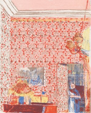 Interieur aux tentures roses I by Edouard Vuillard Oil Painting