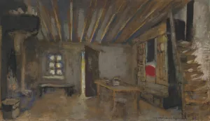 Interieur D'auberge, Maquette De Decor Pour 'la Lepreuse' by Edouard Vuillard Oil Painting