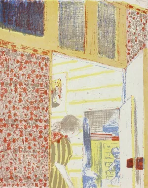 Interior with Pink Wallpaper III by Edouard Vuillard Oil Painting