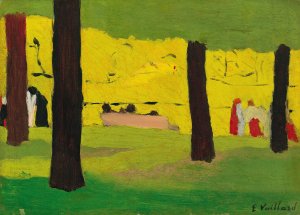 Le Banc Rose by Edouard Vuillard Oil Painting