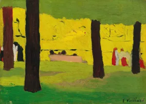 Le Banc Rose by Edouard Vuillard Oil Painting