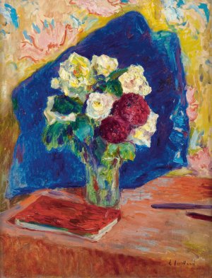 Le Bouquet Et Le Livre by Edouard Vuillard Oil Painting